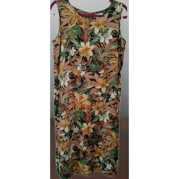 Anna And Frank Maxi Dress Size M Floral 100% Silk Sleeveless Zip - Picture 1 of 9